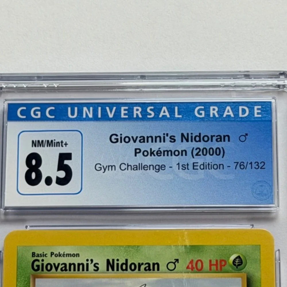 Pokemon Giovanni's Nidoran M 1st Edition Gym Challenge 76/132 CGC 8.5 NM/Mint+‎